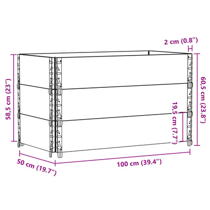 Plantenbak 100X50 Cm Massief Grenenhout Bruin 100 x 50 x 60.5 cm