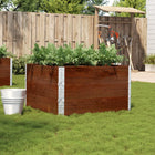 Planter Box 100x100 cm Solid Pine Wood Brown