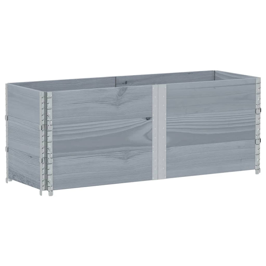 Plantenbak 150X50 Cm Massief Grenenhout 150 x 50 x 60.5 cm Grijs