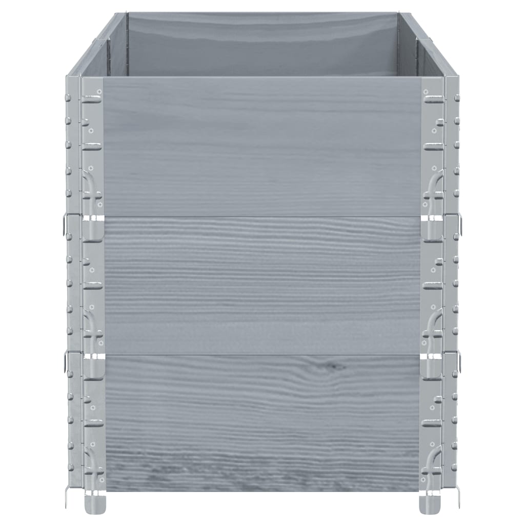 Plantenbak 150X50 Cm Massief Grenenhout 150 x 50 x 60.5 cm Grijs
