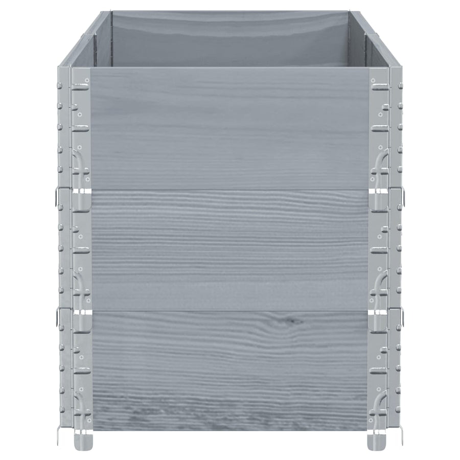 Plantenbak 150X50 Cm Massief Grenenhout 150 x 50 x 60.5 cm Grijs