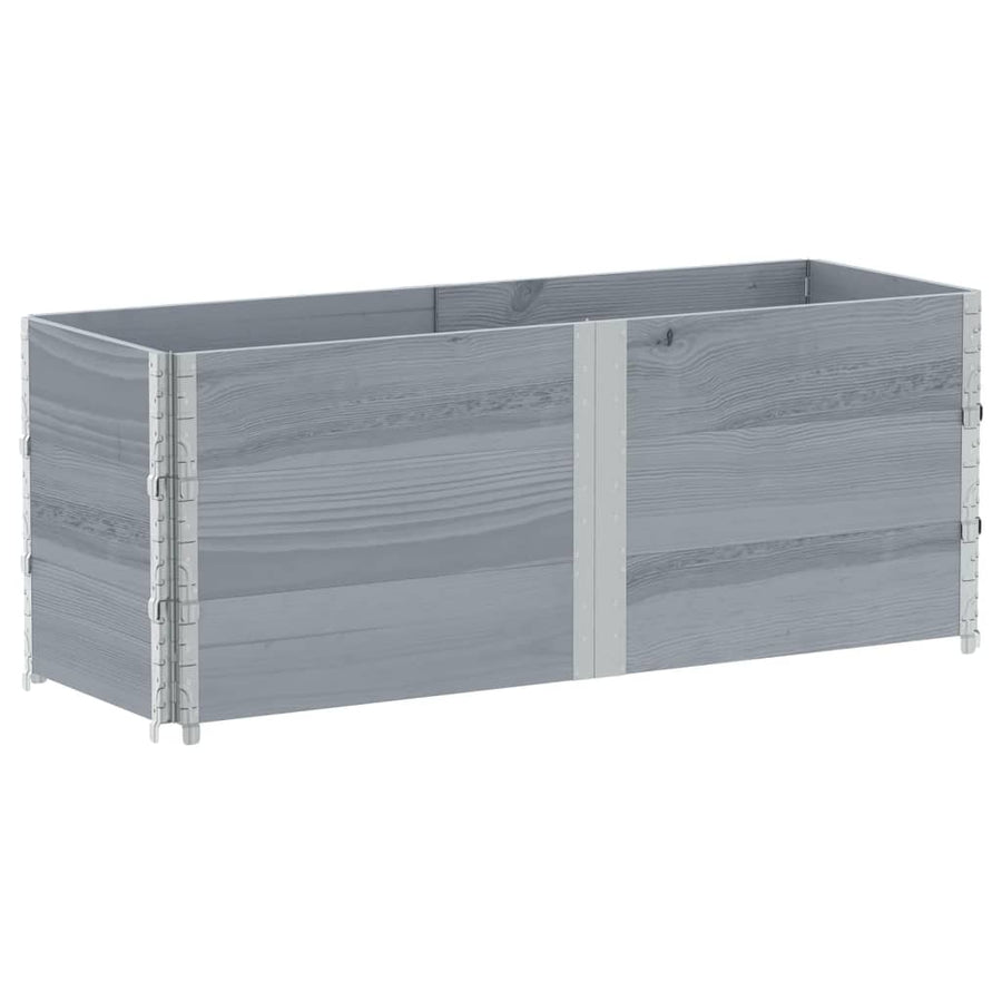 Plantenbak 150X50 Cm Massief Grenenhout 150 x 50 x 60.5 cm Grijs