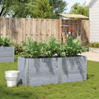 Plantenbak 150x50x60.5 cm massief grenenhout grijs