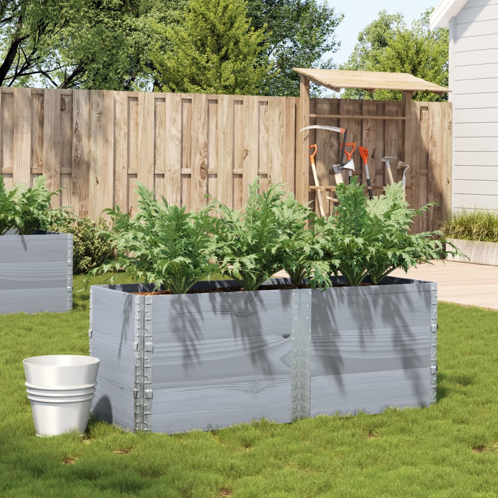 Plantenbak 150X50 Cm Massief Grenenhout 150 x 50 x 60.5 cm Grijs