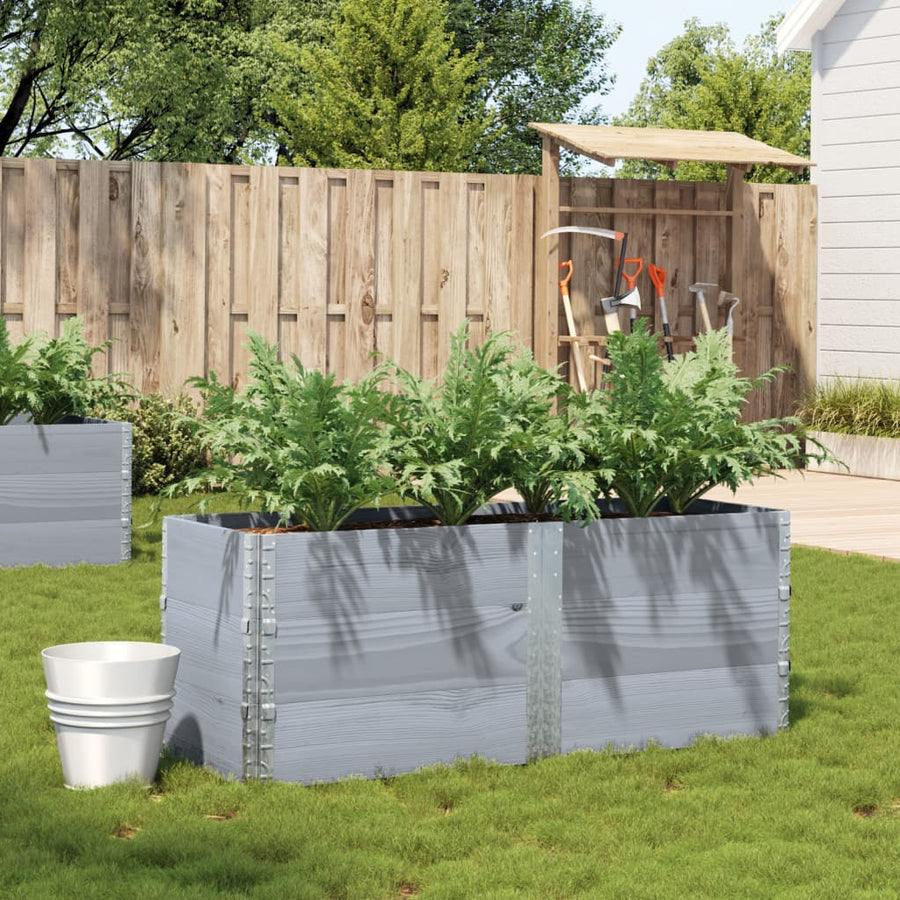 Plantenbak 150X50 Cm Massief Grenenhout 150 x 50 x 60.5 cm Grijs