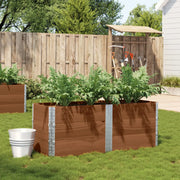 Plantenbak massief grenenhout 150x50x60.5 cm bruin