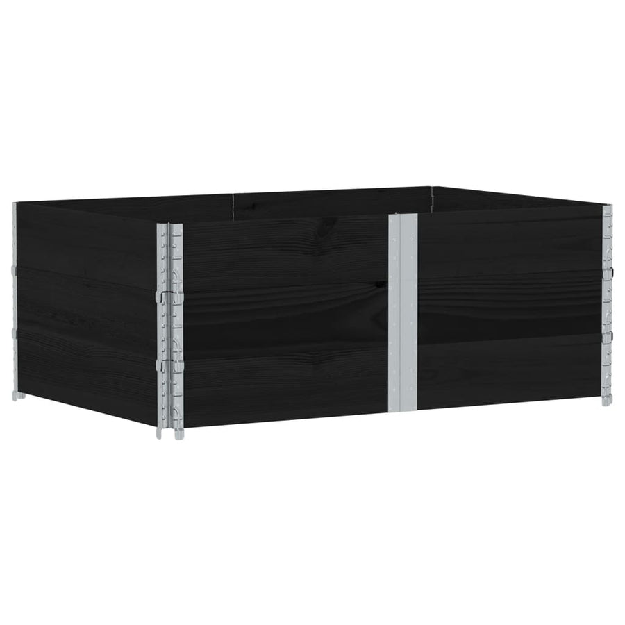 Plantenbak 150x100 cm massief grenenhout zwart