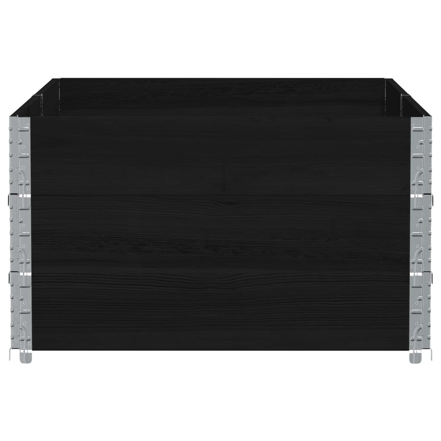Plantenbak 150x100 cm massief grenenhout zwart