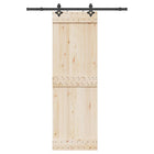 Schuifdeurbeslag 152,5 cm staal zwart