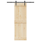 Schuifdeurbeslag 152,5 cm staal zwart