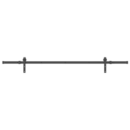 Doos met onderdelen voor schuifdeur 213,5 cm staal zwart