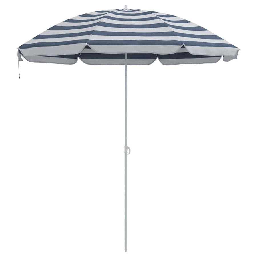 Parasol Blauw en Wit 161 x 161 x 193 cm Polyester