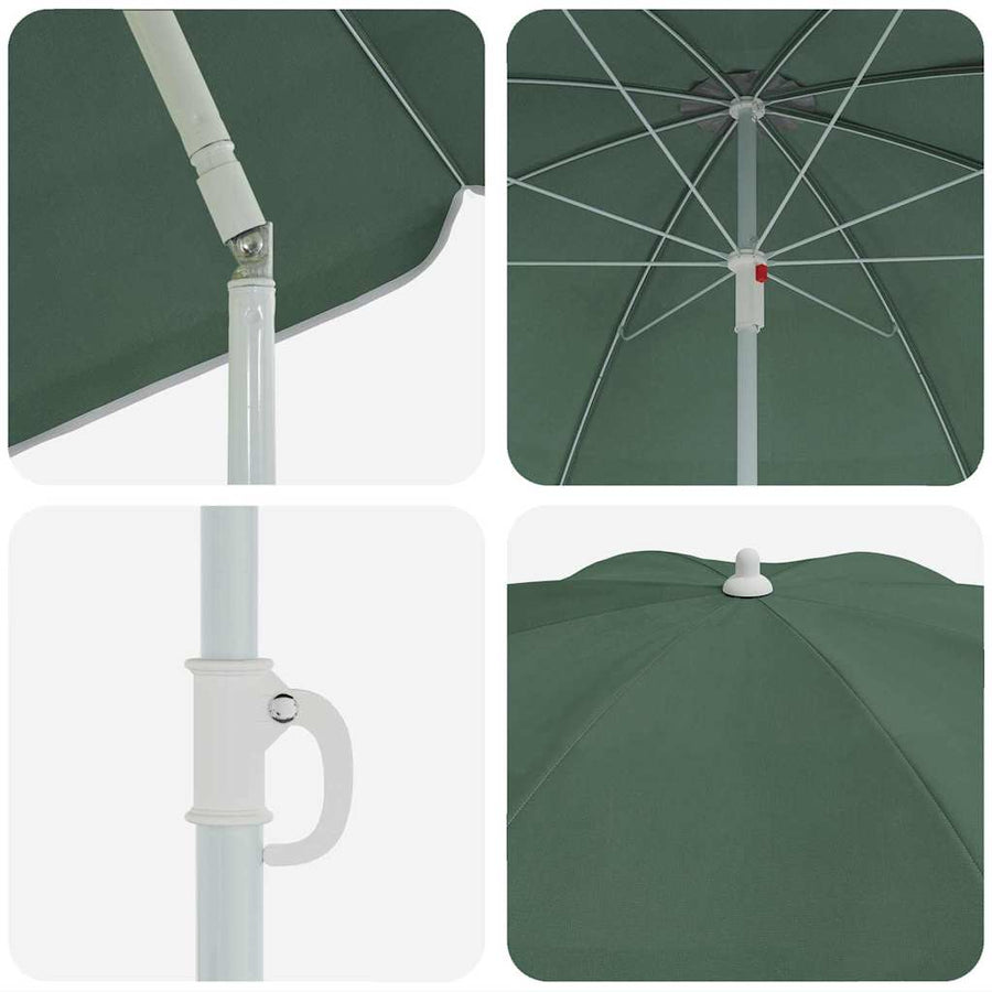 Parasol 161 X 161 X 193 Cm Polyester Groen