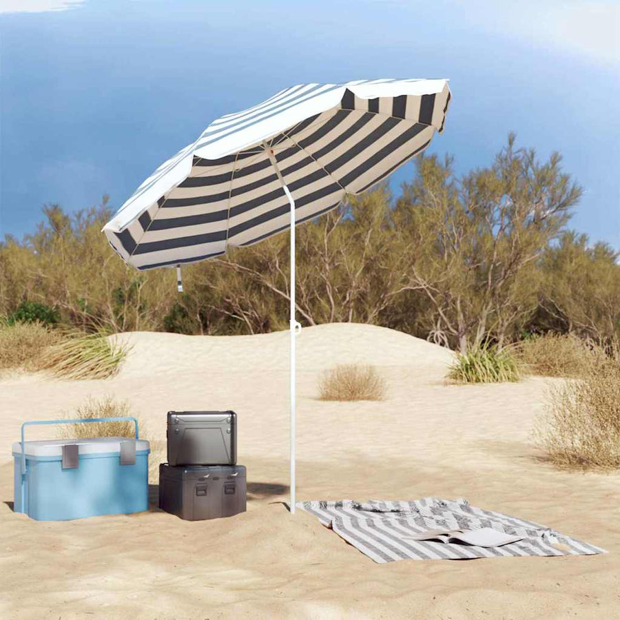Strandparasol Blauw en Wit 206 x 206 x 212 cm