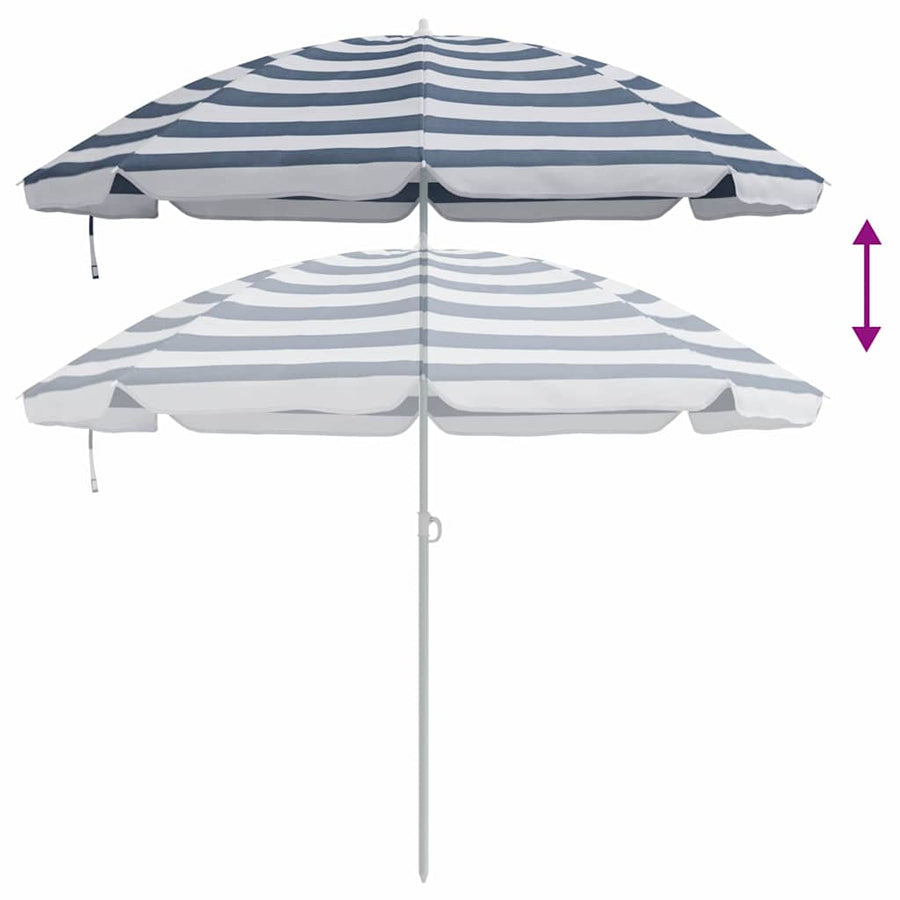 Strandparasol Blauw en Wit 206 x 206 x 212 cm