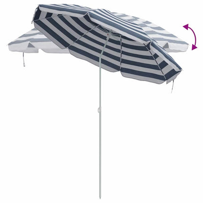 Strandparasol Blauw en Wit 206 x 206 x 212 cm