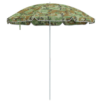 Strandparasol Camouflage 206 x 206 x 212 cm Polyester en Metaal