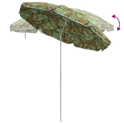 Strandparasol Camouflage 206 x 206 x 212 cm Polyester en Metaal