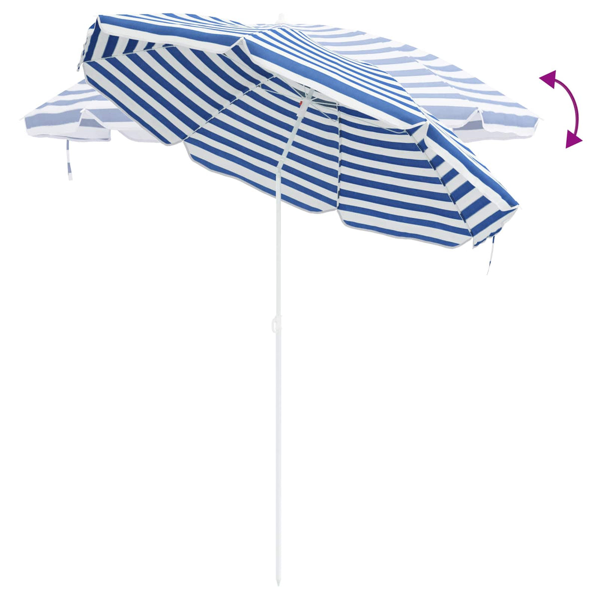 Tuinparasol 263 x 263 x 272 cm 170T polyester Blauw en Wit