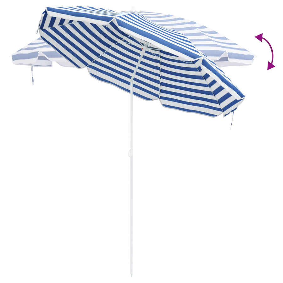 Tuinparasol 263 x 263 x 272 cm 170T polyester Blauw en Wit