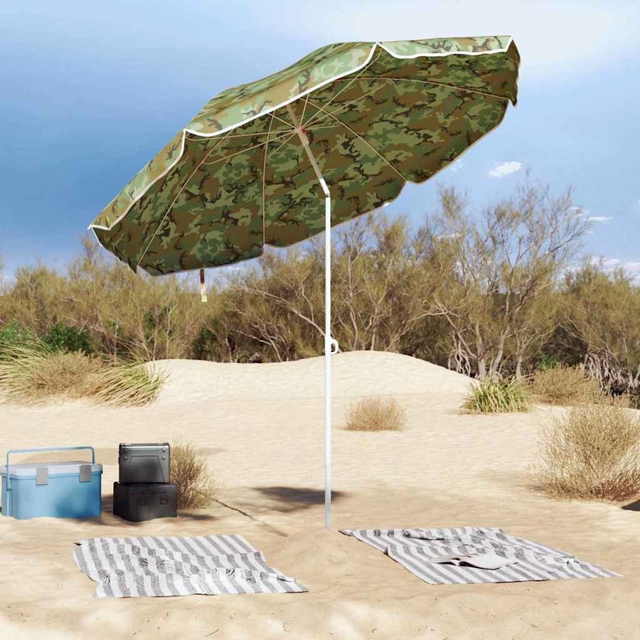 Strandparasol Camouflage 263 x 263 x 272 cm Polyester en Metaal