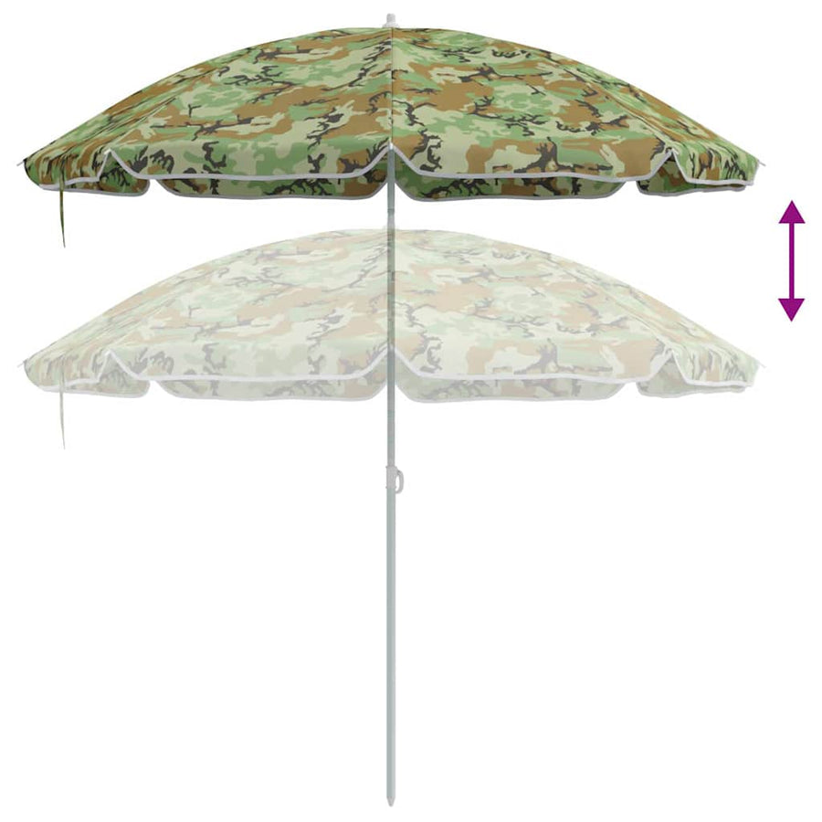 Strandparasol Camouflage 263 x 263 x 272 cm Polyester en Metaal