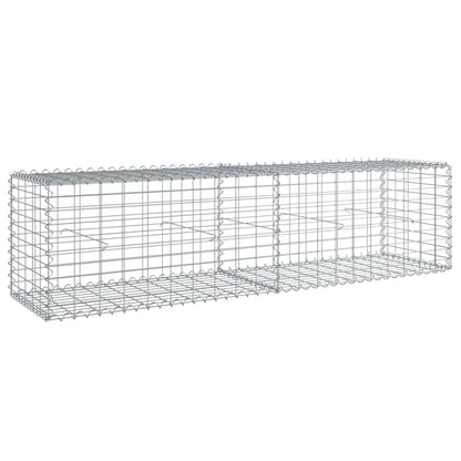 Schanskorf 200x50x50 cm gegalvaniseerd ijzer zilverkleurig