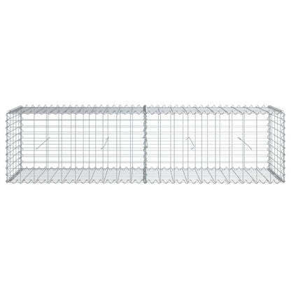 Schanskorf 200x50x50 cm gegalvaniseerd ijzer zilverkleurig