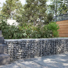 Gabion 200x50x50 cm galvanized iron silver-colored