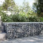 Gabion 100x100x50 cm galvanized iron silver-colored
