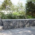 Gabion 200x100x50 cm galvanized iron silver-colored