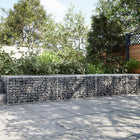 Gabion 300x100x50 cm galvanized iron silver-colored