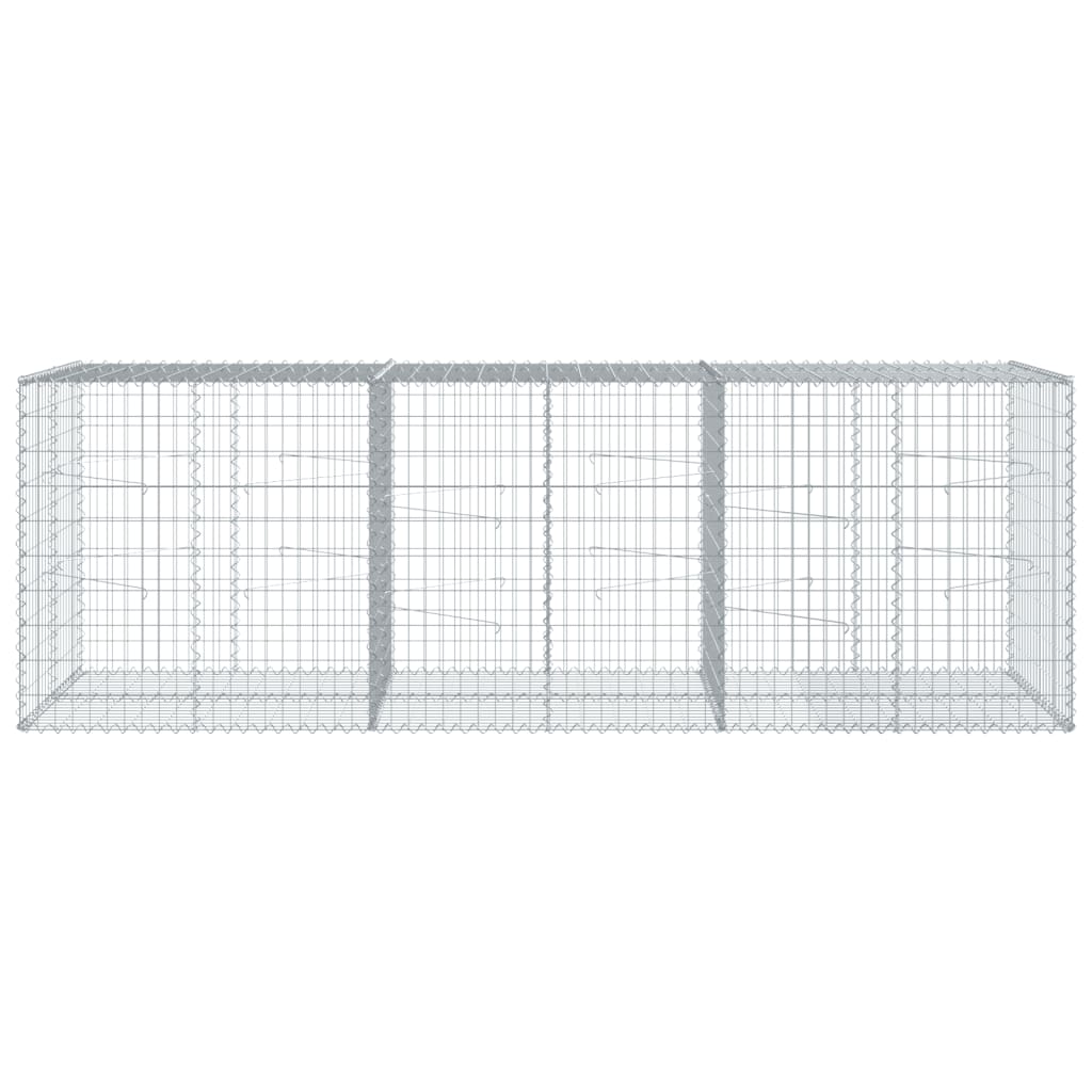 Schanskorf 300x100x100 cm gegalvaniseerd ijzer zilverkleurig