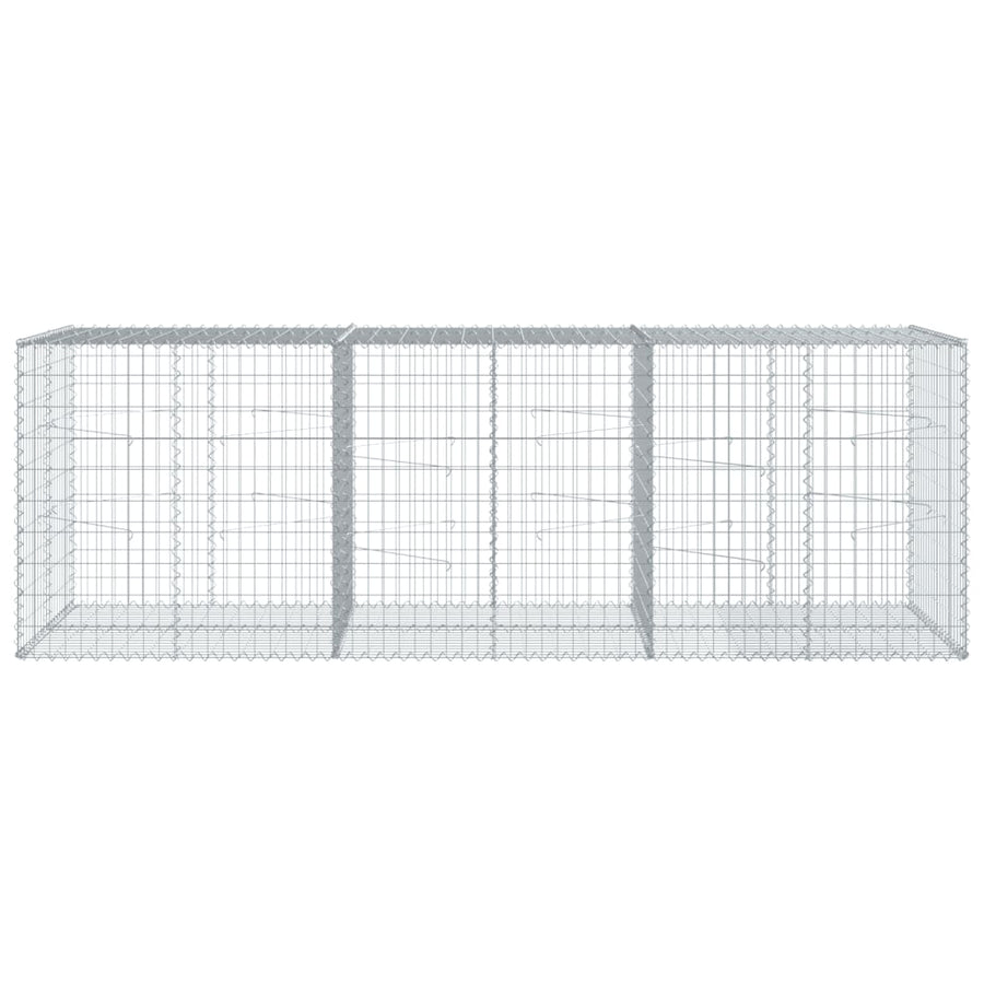 Schanskorf 300x100x100 cm gegalvaniseerd ijzer zilverkleurig