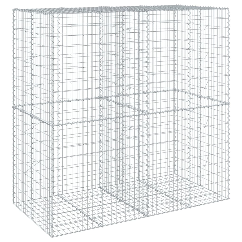 Schanskorf 200x100x200 cm gegalvaniseerd ijzer zilverkleurig