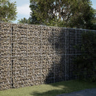 Gabion 200x100x200 cm galvanized iron silver colored