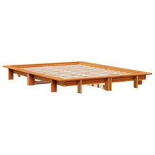 Bedframe massief grenenhout wasbruin 120x190 cm