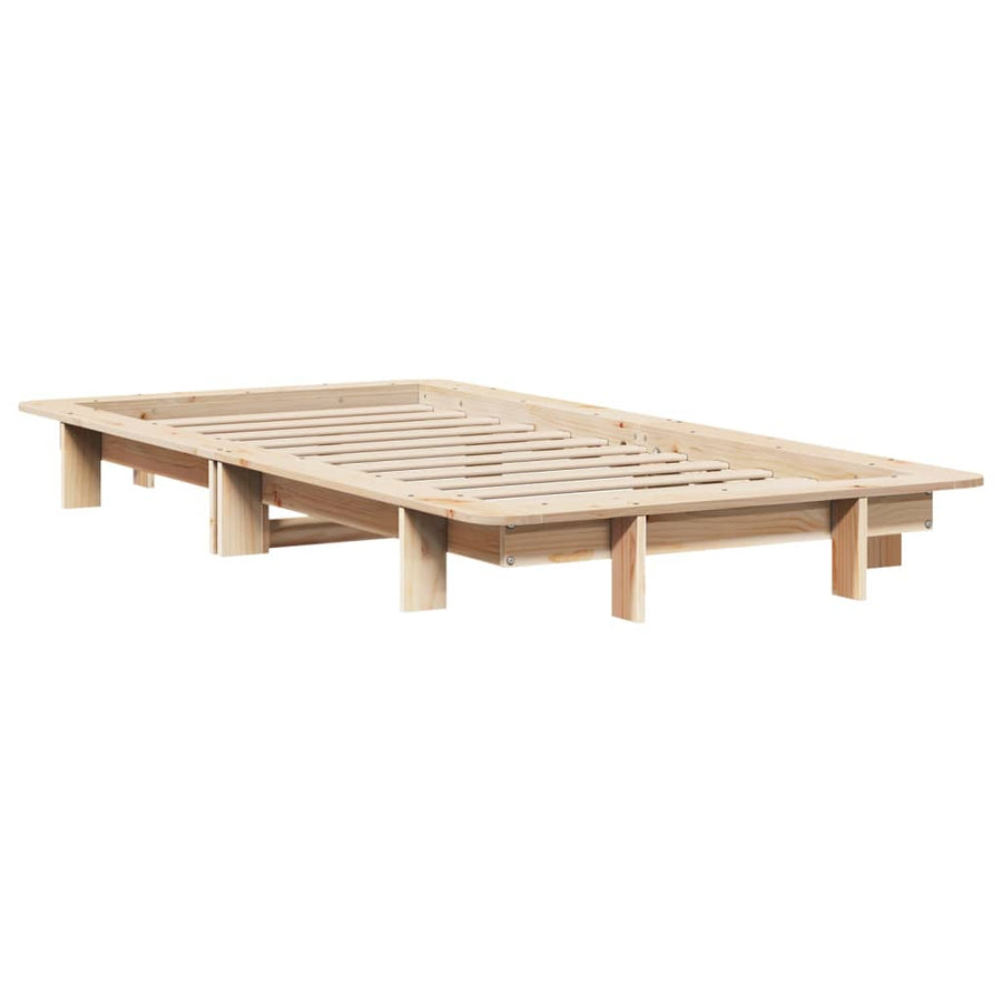 Bedframe massief grenenhout 75x190 cm