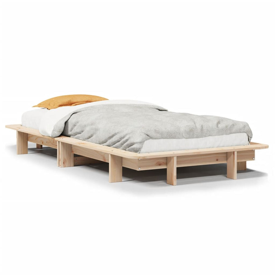 Bedframe massief grenenhout 75x190 cm