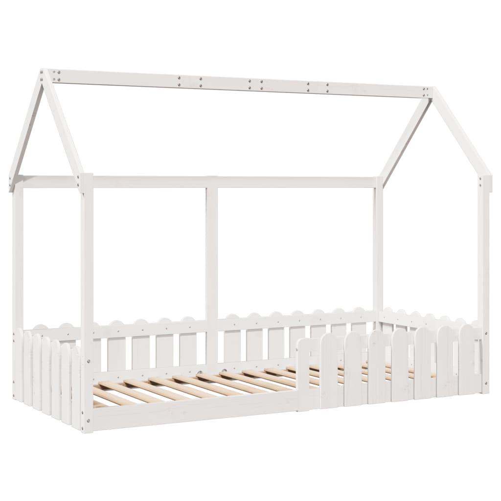 Bedhuis wit massief grenenhout 90x200 cm