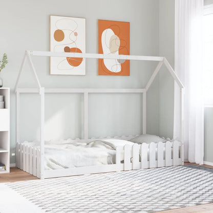 Bedhuis wit massief grenenhout 90x200 cm