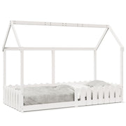 Bedhuis massief grenenhout 90x200 cm wit