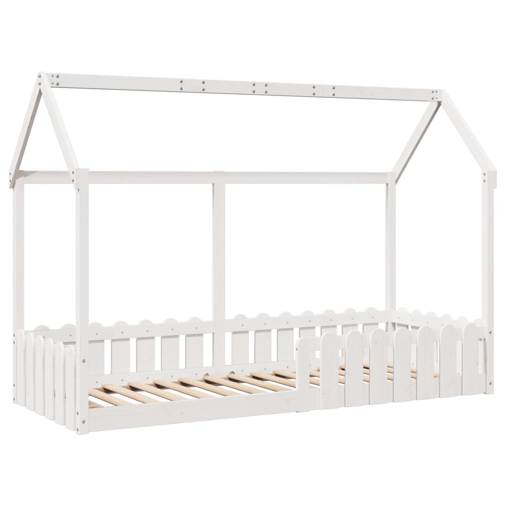 Bedhuis wit massief grenenhout 80x200 cm