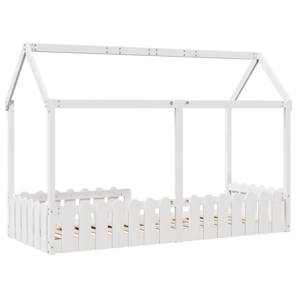 Bedhuis wit massief grenenhout 80x200 cm