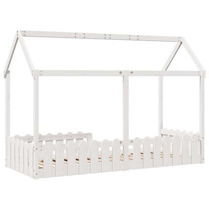 Bedhuis wit massief grenenhout 80x200 cm