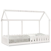 Bedhuis massief grenenhout 80x200 cm wit