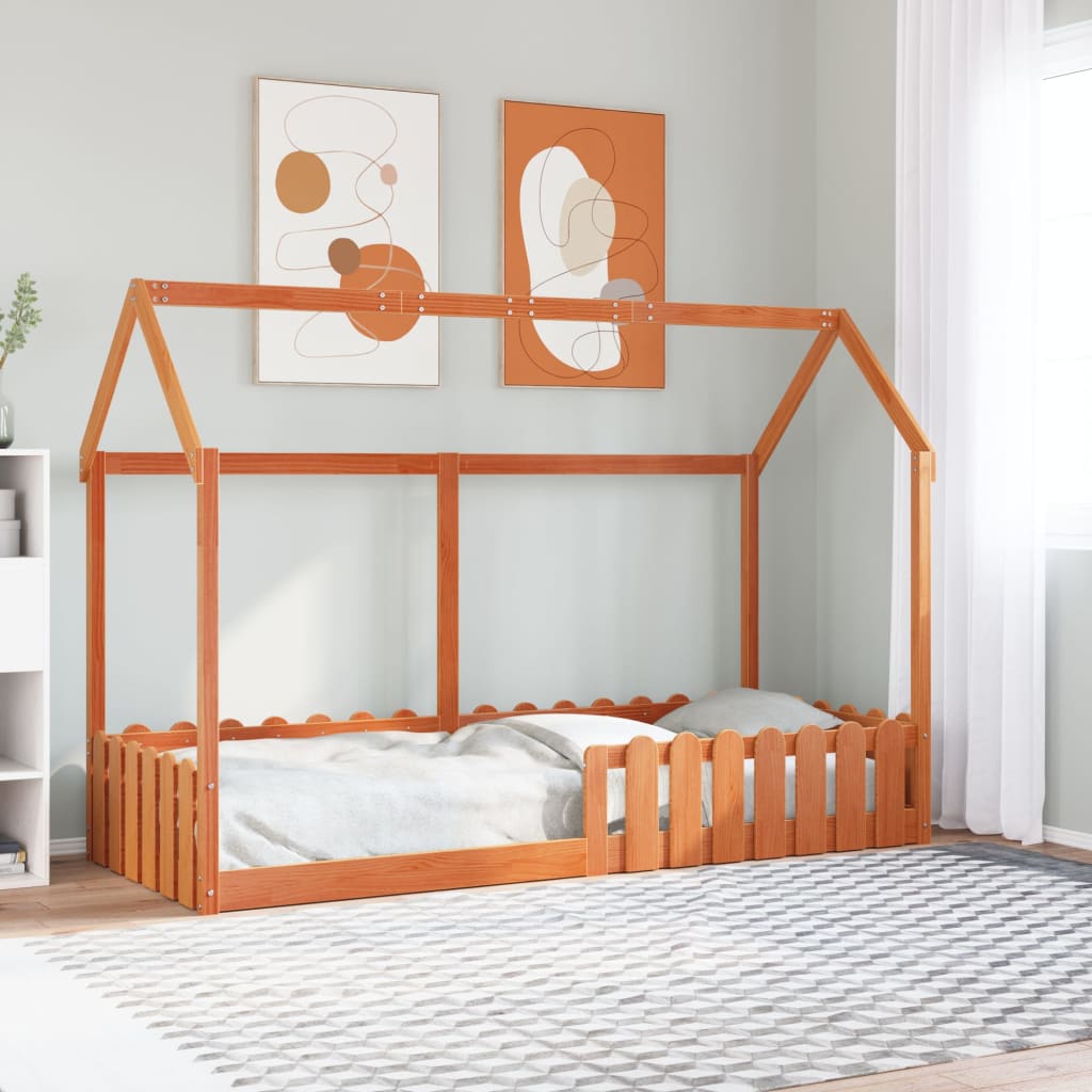 Bedhuis wasbruin massief grenenhout 80x200 cm