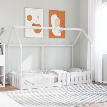 Bedhuis wit massief grenenhout 90x190 cm
