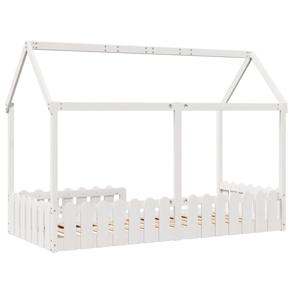 Bedhuis wit massief grenenhout 90x190 cm