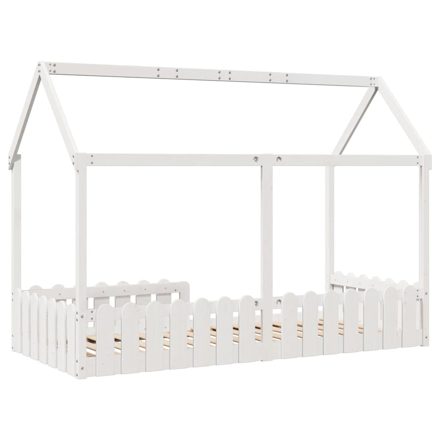 Bedhuis wit massief grenenhout 90x190 cm